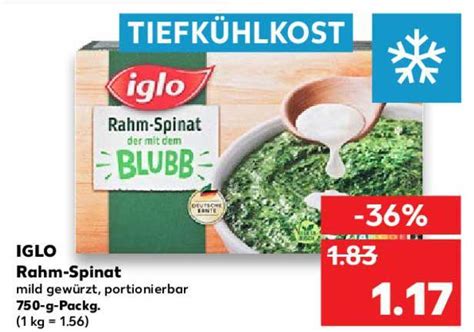 Iglo Rahm Spinat Angebot Bei Kaufland 1Prospekte De