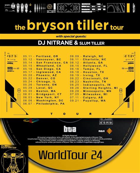 Bryson Tiller 2024 Tour Dates Uk Lois Sianna