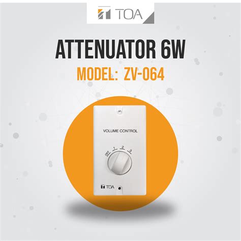 Attenuator Volume Control 6W TOA Model ZV 064 Garansi Resmi Retaily