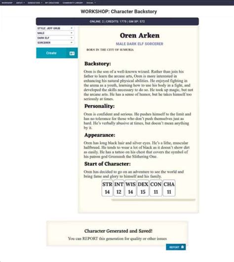 DnD Character Backstory Generator With GPT 3