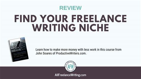 Find Your Freelance Writing Niches Review | All Freelance Writing