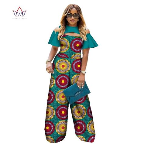 Bintarealwax Women Jumpsuit 2022 Plus Size Africa Cotton Wax Print