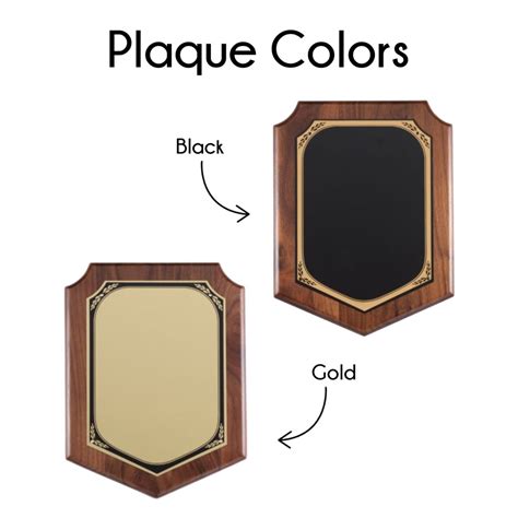 Shield Solid Walnut Plaque — Rex Trophies