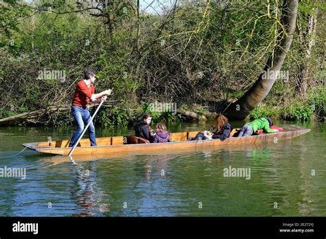 Punting on the River Cherwell at Oxford Stock Photo - Alamy