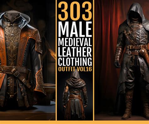 Artstation 303 Mens Medieval Leather Clothing Vol16 Artworks