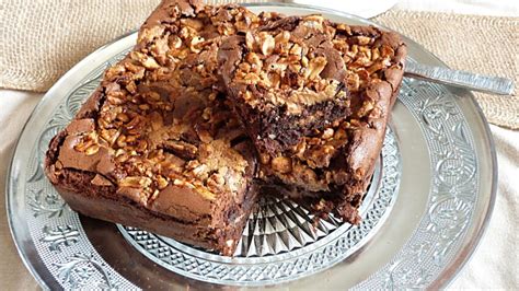 Brownie au beurre de cacahuète et son crunchy de cacahuète découvrez