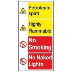 Explosive Atmosphere Highly Flammable No Smoking No Naked Lights