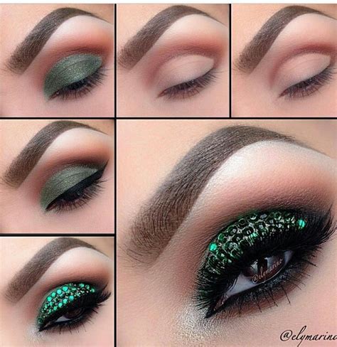 Step By Step Green Eye Makeup Eye Makeup Makeup Makeup For Green Eyes