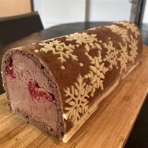 Bûche au chocolat et aux framboises Guy Demarle