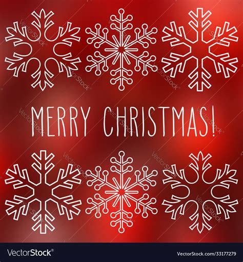 Snowflakes And Merry Christmas Royalty Free Vector Image