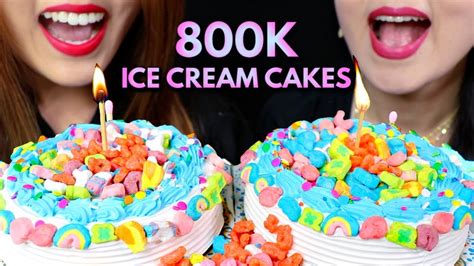 Asmr Ice Cream Cakes 800k Subscribers Celebration Cakes 아이스크림 케이크 리얼