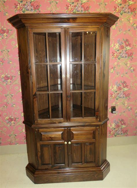 Corner China Cabinet Hutch Two Birds Home