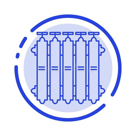 Radiador Calefacci N Bater A Caliente L Nea De Puntos Azul L Nea