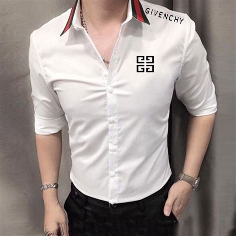 ĐẸP NHƯ HÌNH Áo sơ mi nam hot chất lụa loaị cao cấp trắng phối logo chữ fashionneww