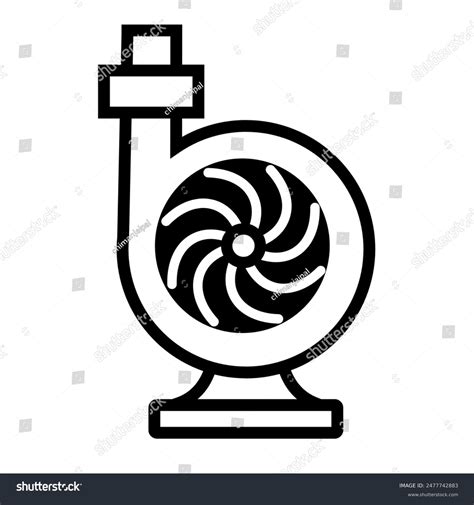 Centrifugal Impeller Pump Vector Electrical Energy Stock Vector