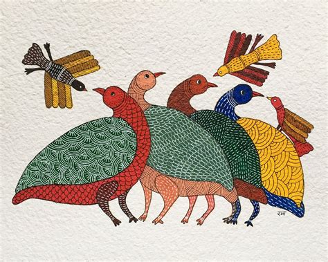 Buy Original Gond Art Painting Original Water Colour Painting Indian