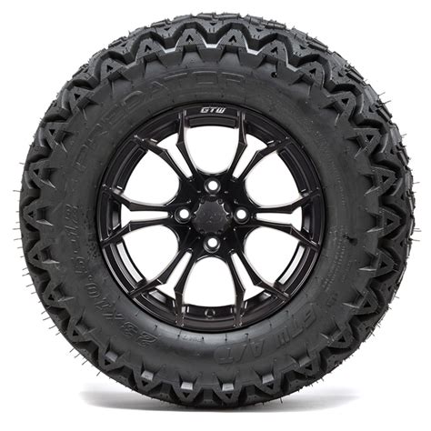 Gtw Spyder Matte Black 12 In Wheels With 23 In Predator All Terrain