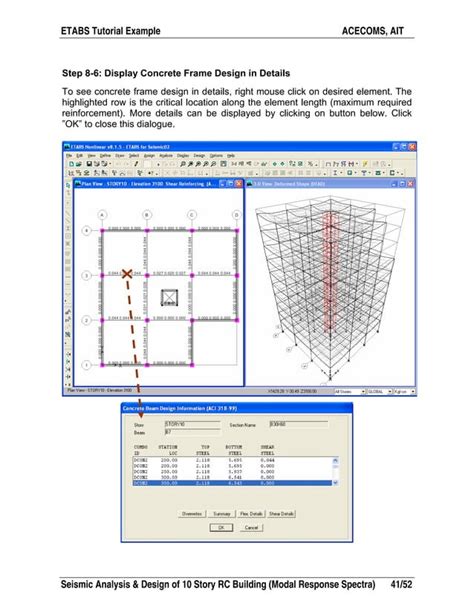 Etabs Example Rc Building Seismic Load Response Pdf