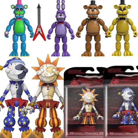 Fnaf Funko Pop Five Night S At Freddy Articulado Sol Lua Foxy Bonnie