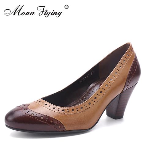 2017 Women Shoes Genuine Leather Women Office Shoes Round Toe High