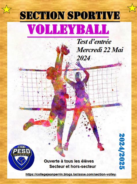 Test Dentr E Pour La Section Sportive Volleyball Coll Ge