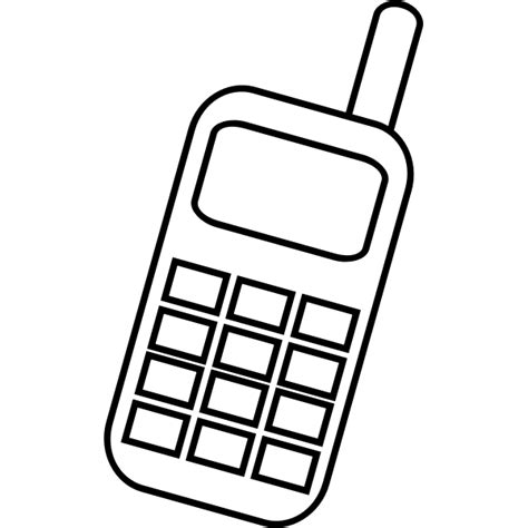 Cell Phone Clipart Black And White