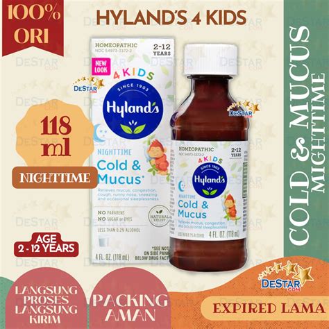 Jual Hylands 4 Kids Cold Cough Mucus Sore Throat Cough Syrup Stuffy