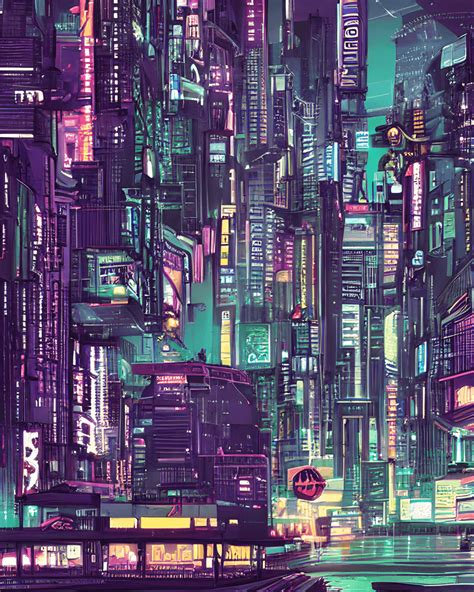 Cyberpunk Night City Graphic · Creative Fabrica