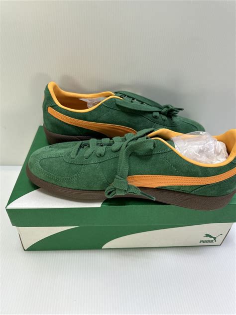 Men S Puma Palermo Og Sneaker Vine Clementine Green Orange Size Ebay