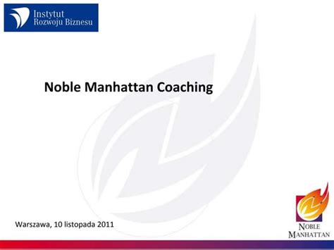 Noble Manhattan Coaching Ppt