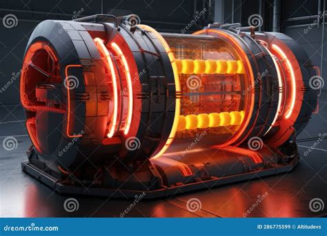 3d Rendering of a Futuristic Nuclear Battery Design Stock Illustration - Illustration of power ...