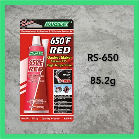 HARDEX RS 650 650F RED RTV SILICONE GASKET MAKER GUM 85 2G Lazada