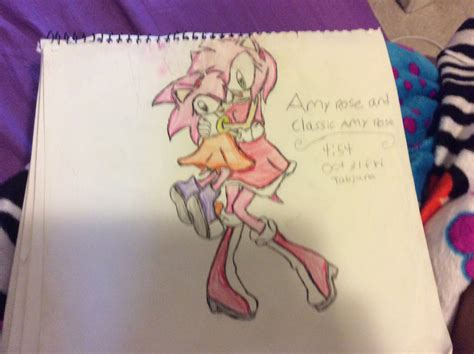 Amy rose and classic amy - Amy Rose Fan Art (37834022) - Fanpop