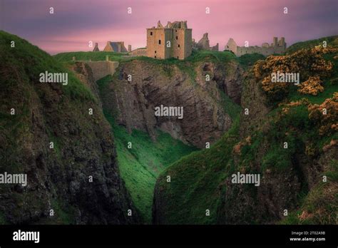 The Ruins Of The Dunnottar Castle Near Stonehaven In Aberdeenshire