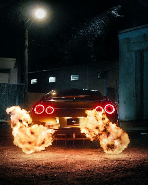 Nissan GTR flames crédit rego Gtr Super cars Nissan gtr