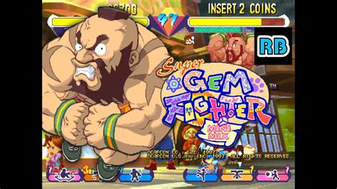 1997 60fps Super Gem Fighter Mini Mix USA Zangief Expert ALL YouTube