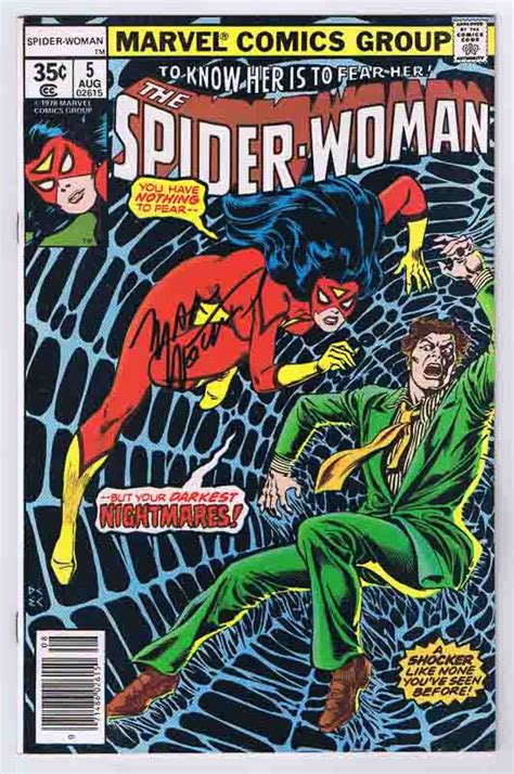 Spider Woman 5 VF NM Signed W COA Marv Wolfman 1978 Marvel Comics