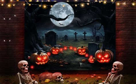 Amazon Light Up Halloween Backdrop Halloween Photo Cemetery