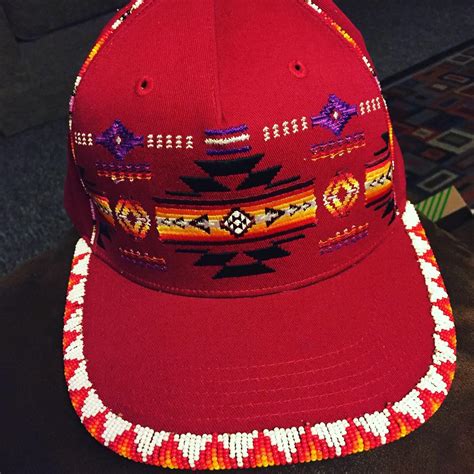 Native American beaded hat | Beaded hat, Beaded hat bands, Native ...