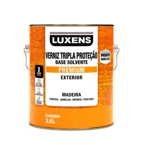 Verniz Brilhante Imbuia Base Solvente 3 6L Luxens Leroy Merlin