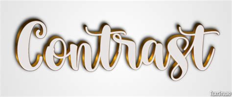Contrast Text Effect and Logo Design Word