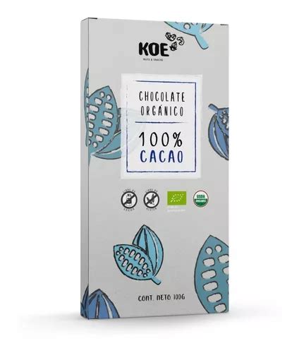 Barra Chocolate Cacao Gr Marca Koe Org Nico Mercadolibre