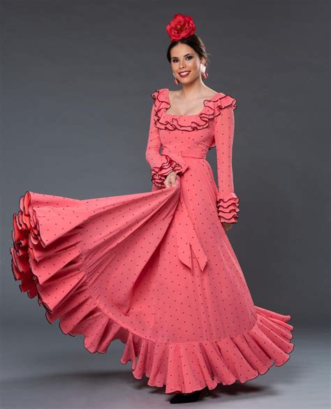 2020 MUJER TRAJE FLAMENCA ALCALÁ Coral 33 Editar Trajes de flamenco