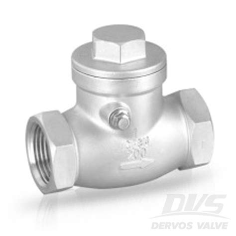 1 Inch Swing Check Valve, CF8M, 200 LB, NPT End - Dervos