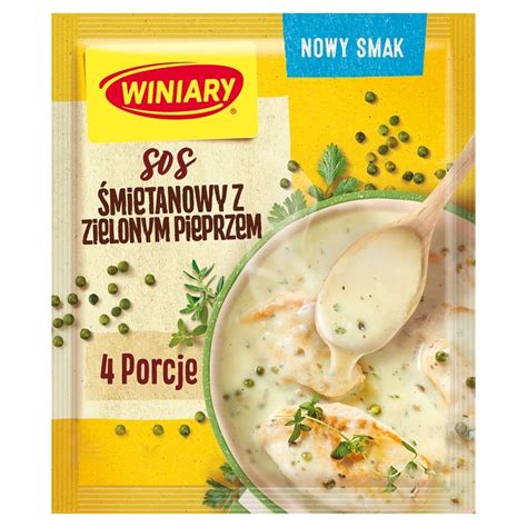 Winiary Sos śmietanowy z zielonym pieprzem 30 g Zakupy online z