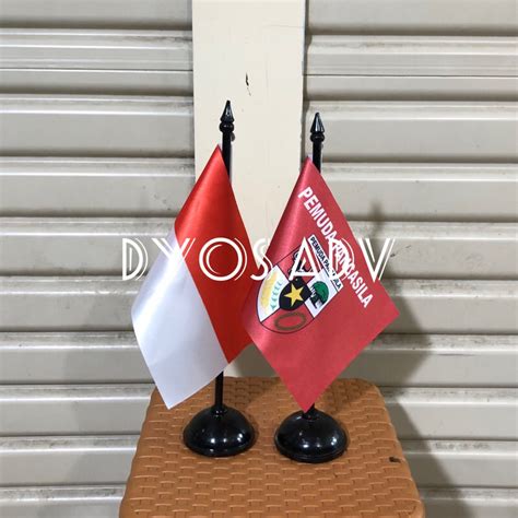 Jual Bendera Pemuda Pancasila Tiang Kayu Meja Shopee Indonesia