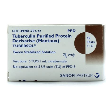 Tubersol® Tuberculin Purified Protein Derivative Mantoux Mdv Refrigerated Mcguff Medical