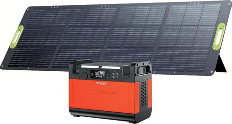 CTECHi 1500W 1210Wh Tragbare Powerstation Mit 200W Faltbar Solarpanel