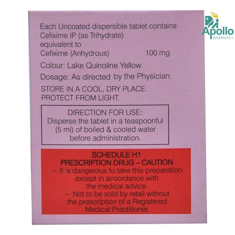 Cefolac DT 100 mg Tablet 10's Price, Uses, Side Effects, Composition ...