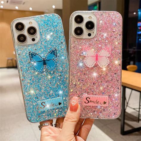 Funda De Tel Fono Con Purpurina De Diamante Para OPPO Carcasa Con Polvo